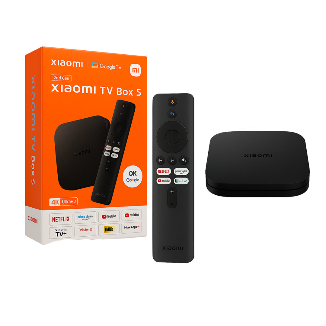 Xiaomi TV Box S 2ª Geração - Reprodutor de Mídia de Streaming 4K Ultra HD, Google TV Box com 2 GB de RAM e 16 GB de ROM, Wi-Fi Duplo 2.4G/5G, Bluetooth 5.2 e Dolby Audio e DTS-HD, Dolby Vision, HDR10+
