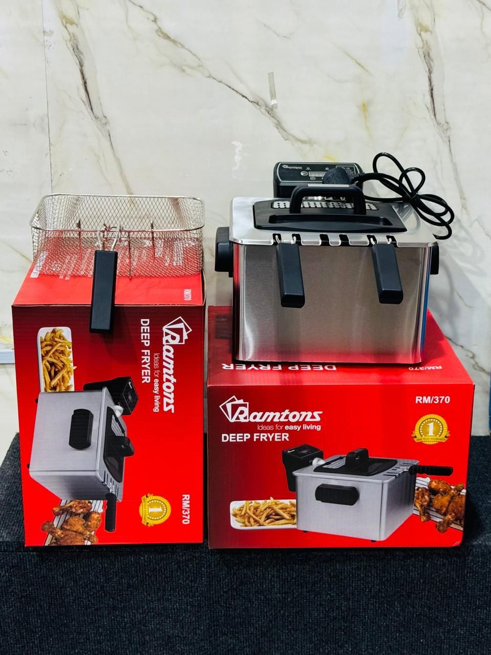 RAMTONS ( RM/370 ) STAINLESS STEEL DEEP FRYER 4.5LT 