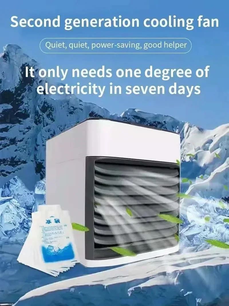 Air conditioning fan, mini air cooler, household cooling, small energy-saving, USB portable, small electric office