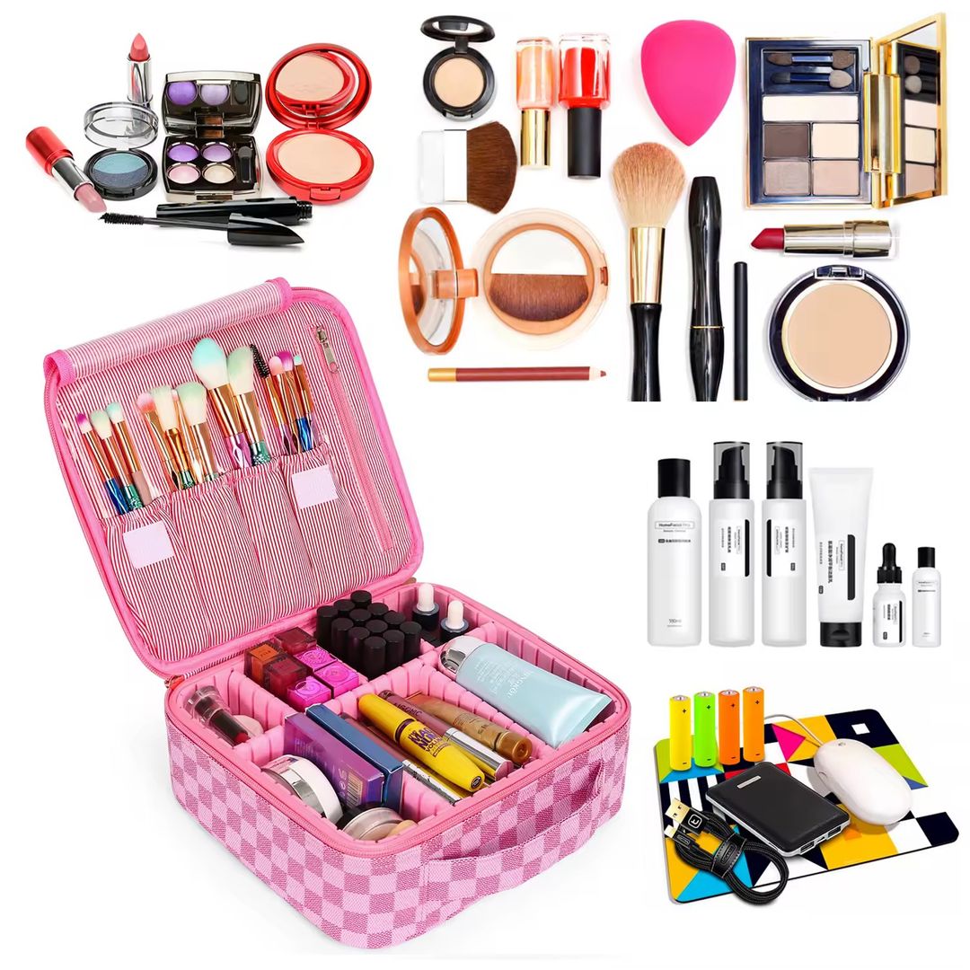 Accept Custom Logo Large Capacity Beauty Pu Cute Makeup Case Makeup Bag Travel Case Cosmetic Bag for Women