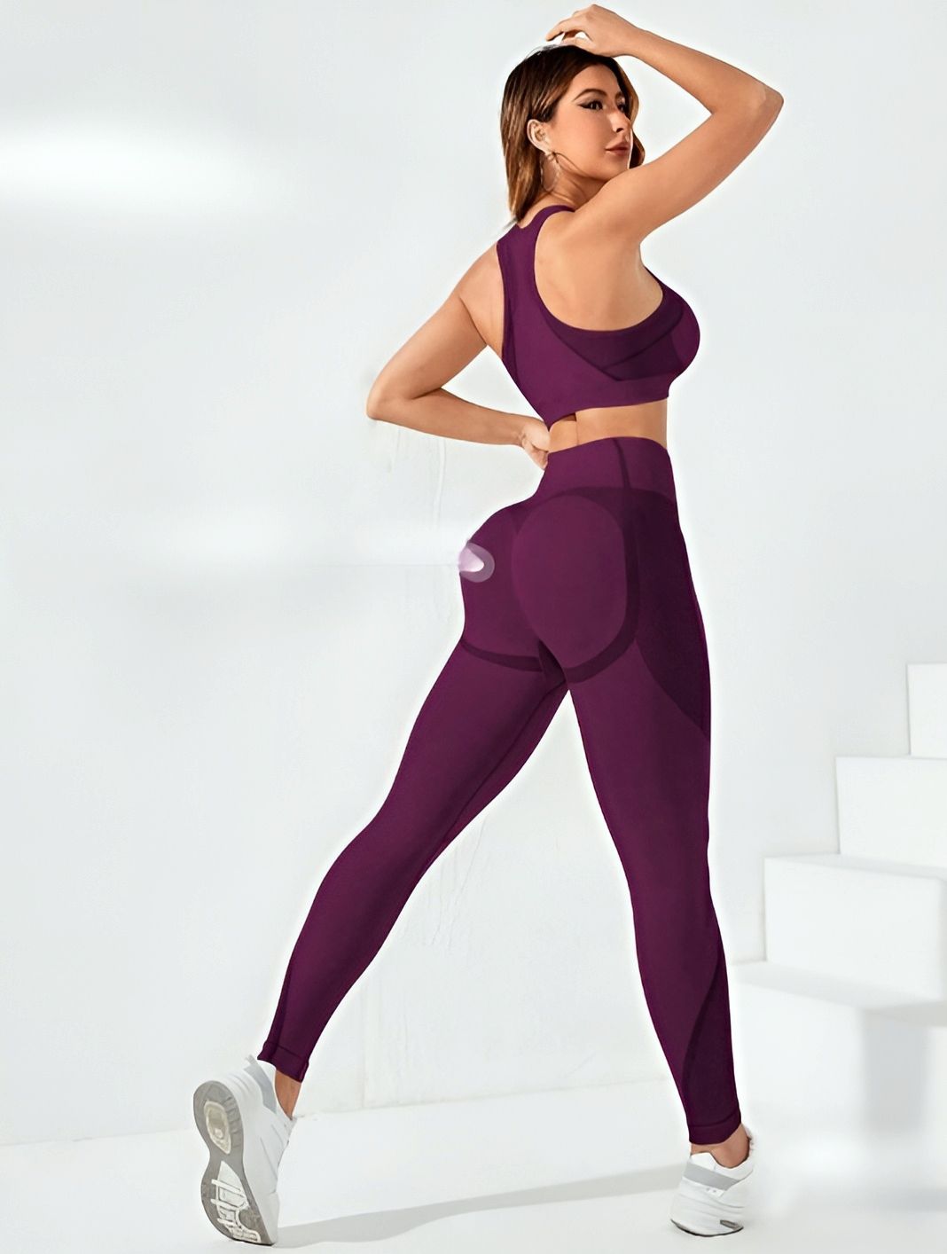 Red Violet Armless 2 Piece Set