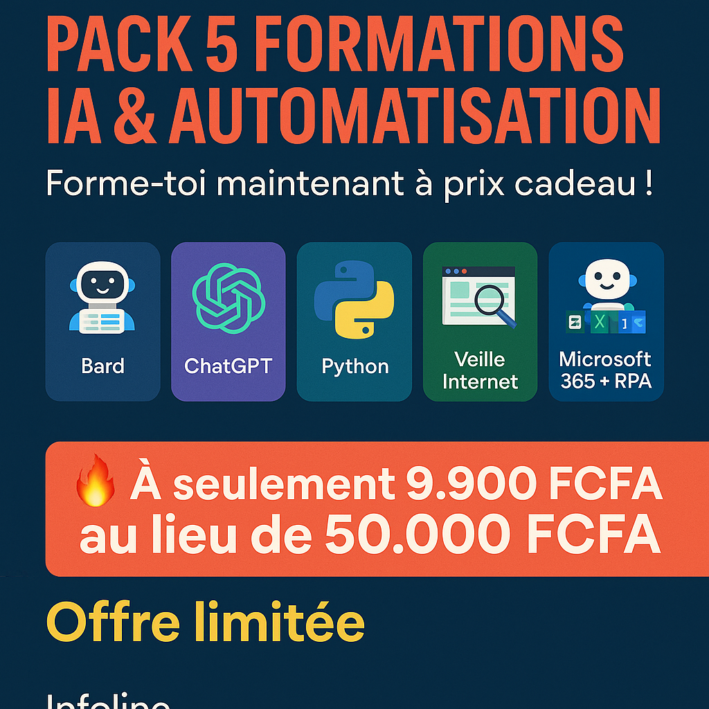 PACK 5 FORMATIONS IA & AUTOMATISATION