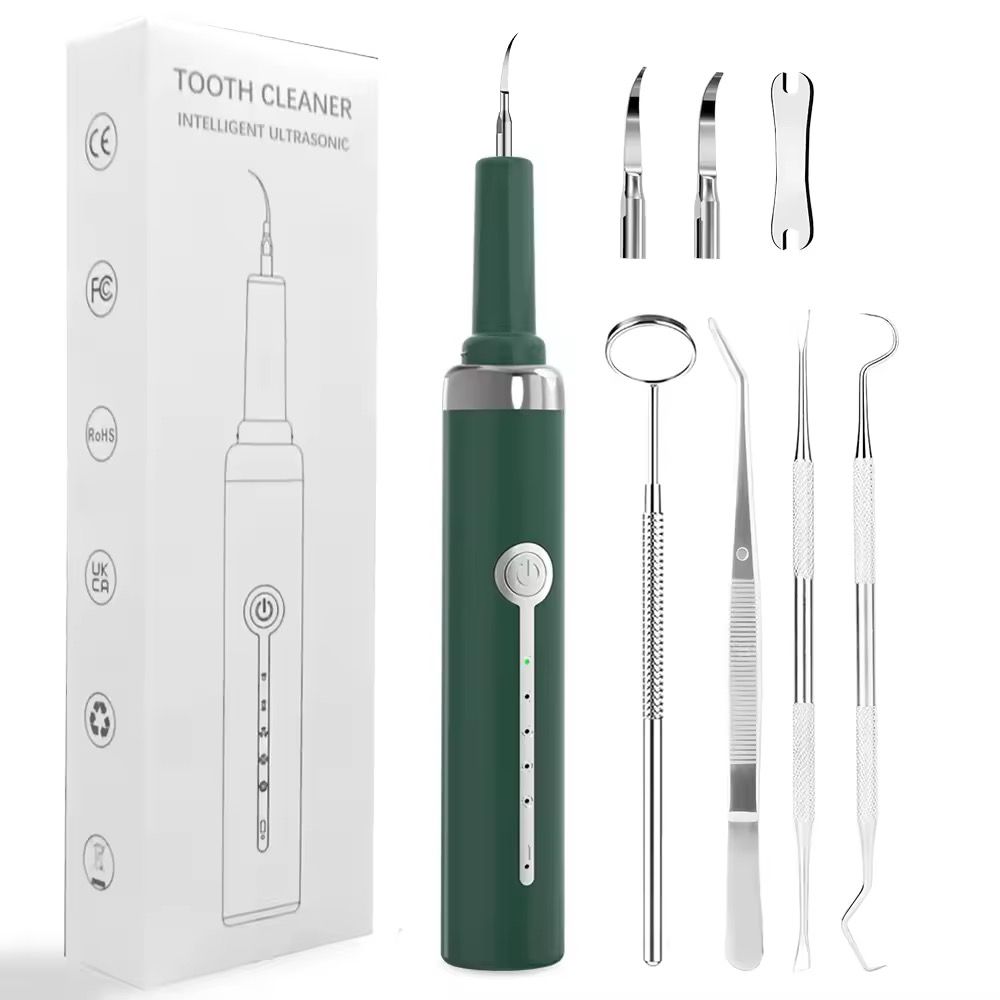 Home Use Ultrasonic Teeth Tartar Calculus Remover Teeth Whitening Dental Plaque Kit Plastic Tooth Cleaner for Refreshed Breath