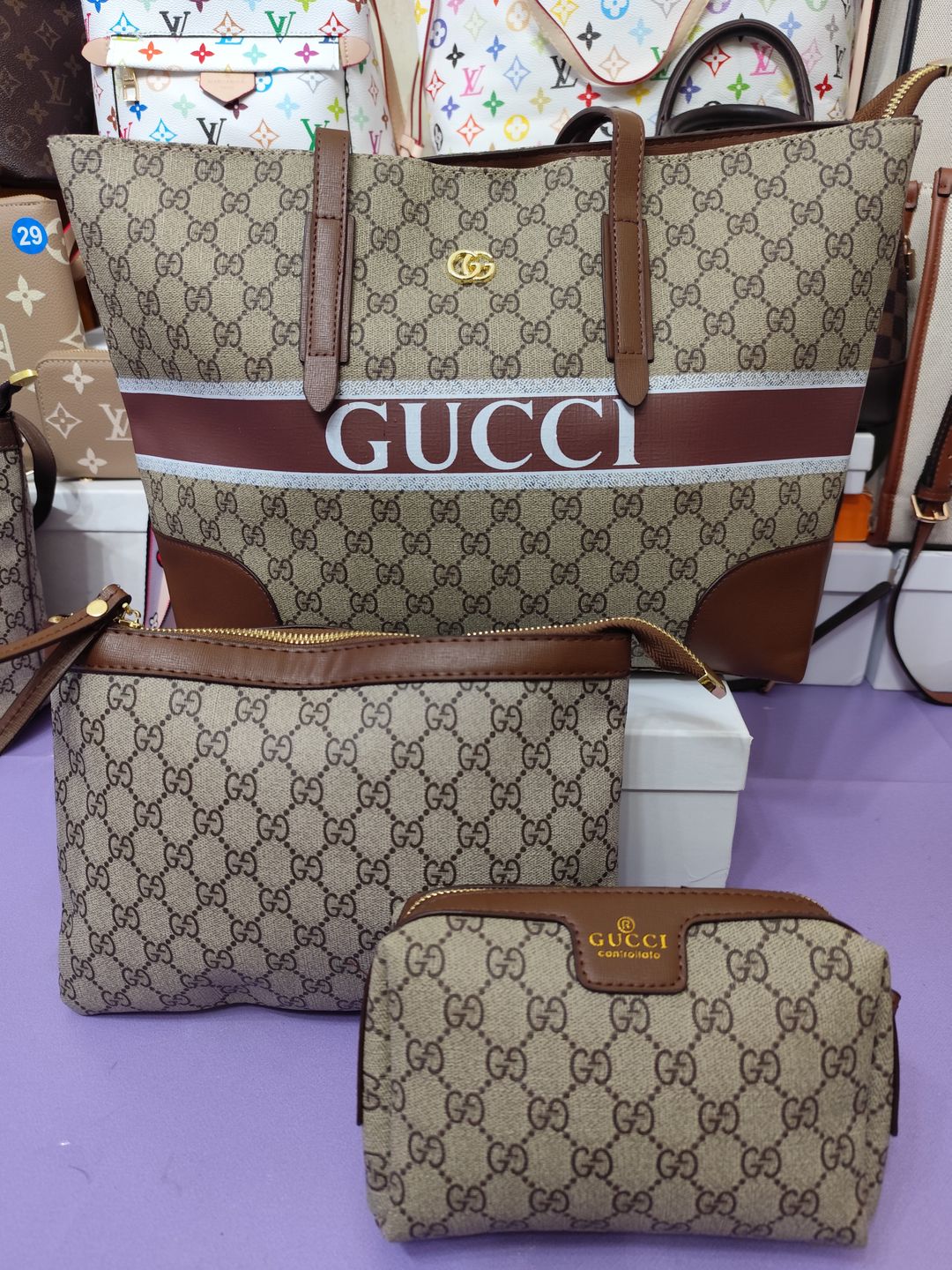 Bolsos GG, 3 piezas, calidad superior 