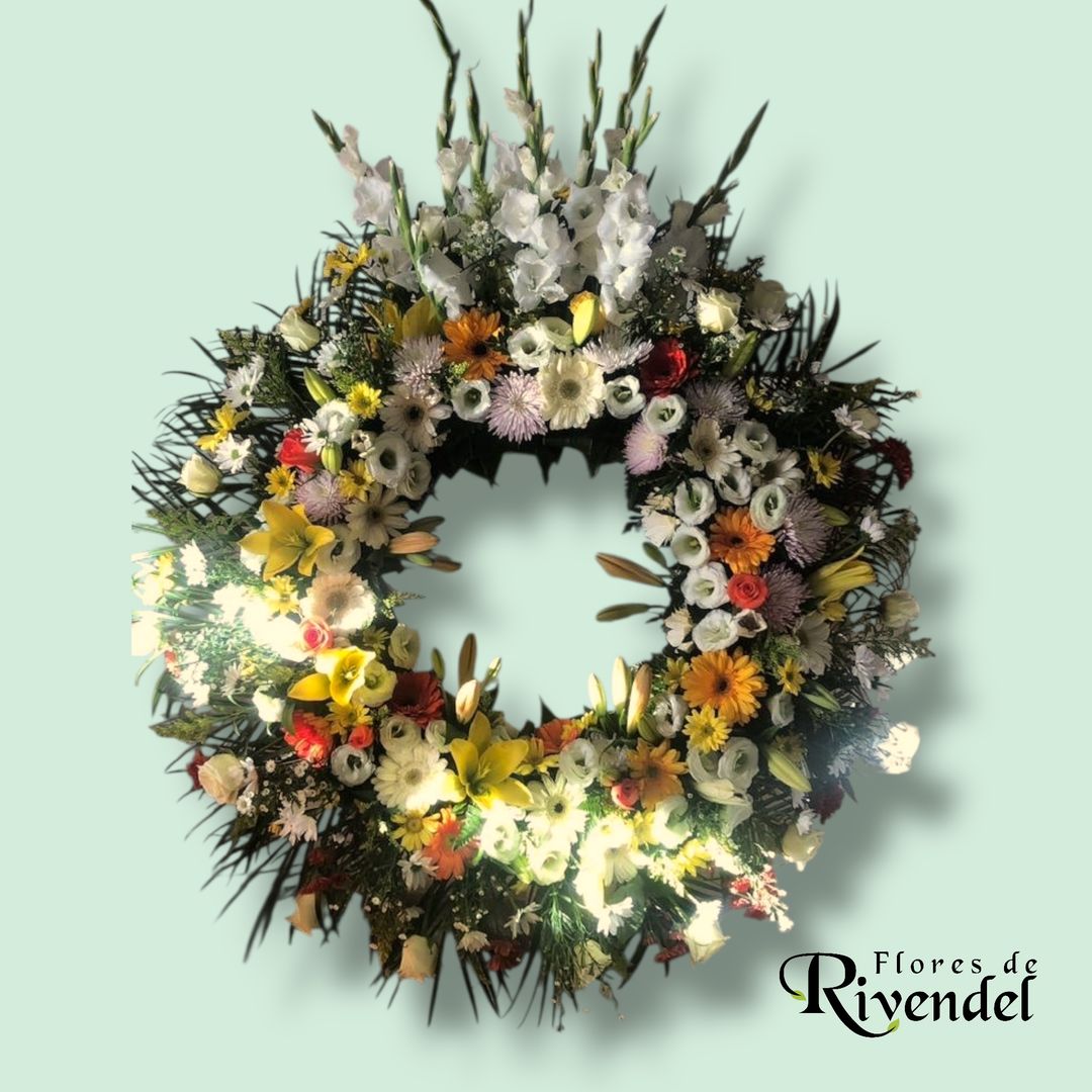 Corona fúnebre primaveral