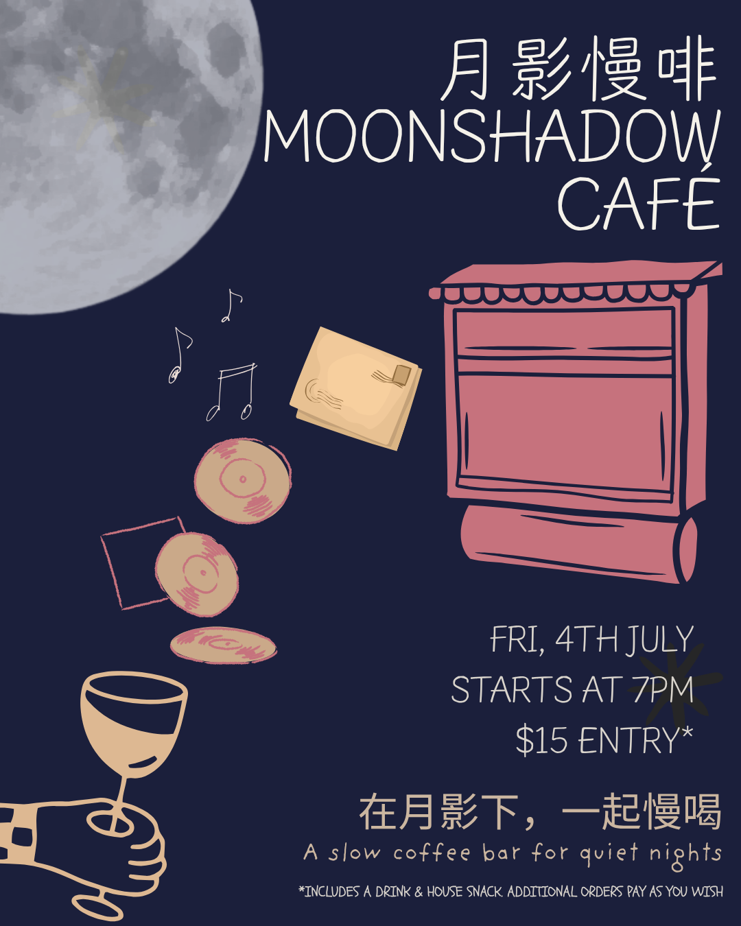 Moonshadow Cafe (1 ticket) - 4th July 2025