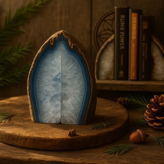 Glacier Gate ( 3kg ) Blue Geode Bookends (Pair)