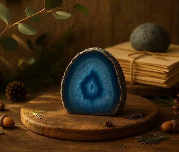 Midnight Eye ( 0.7kg ) Petite Blue Agate Geode