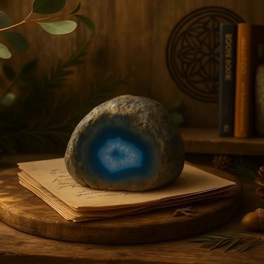 Blue Seed ( 0.5kg ) Natural Geode Paperweight