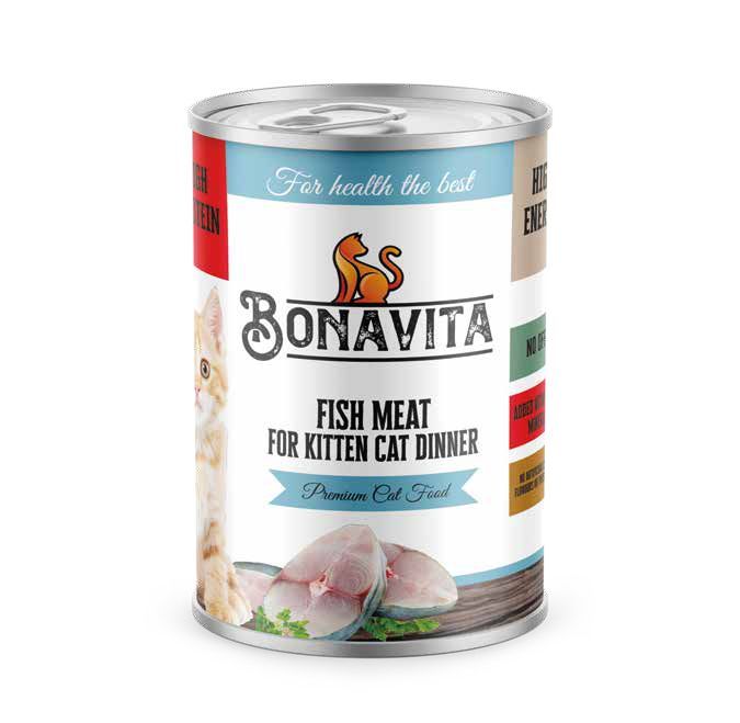 Bonavita Kitten Cat Fish Chunks in Gravy � 400 g