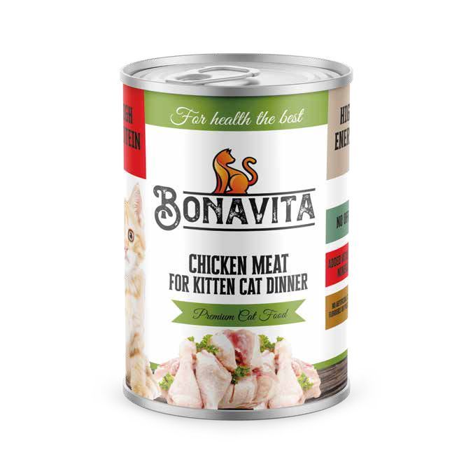 Bonavita Kitten Cat Chicken Chunks in Gravy � 400 g