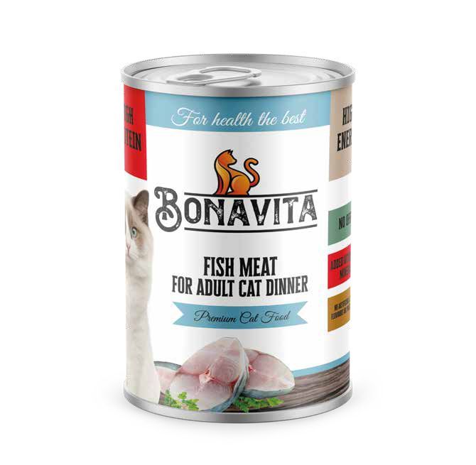Bonavita Adult Cat Fish Chunks in Gravy - 400 g