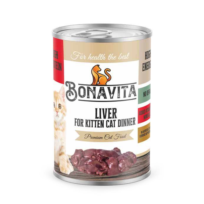 Bonavita Adult Cat Liver Chunks in Gravy - 400 g