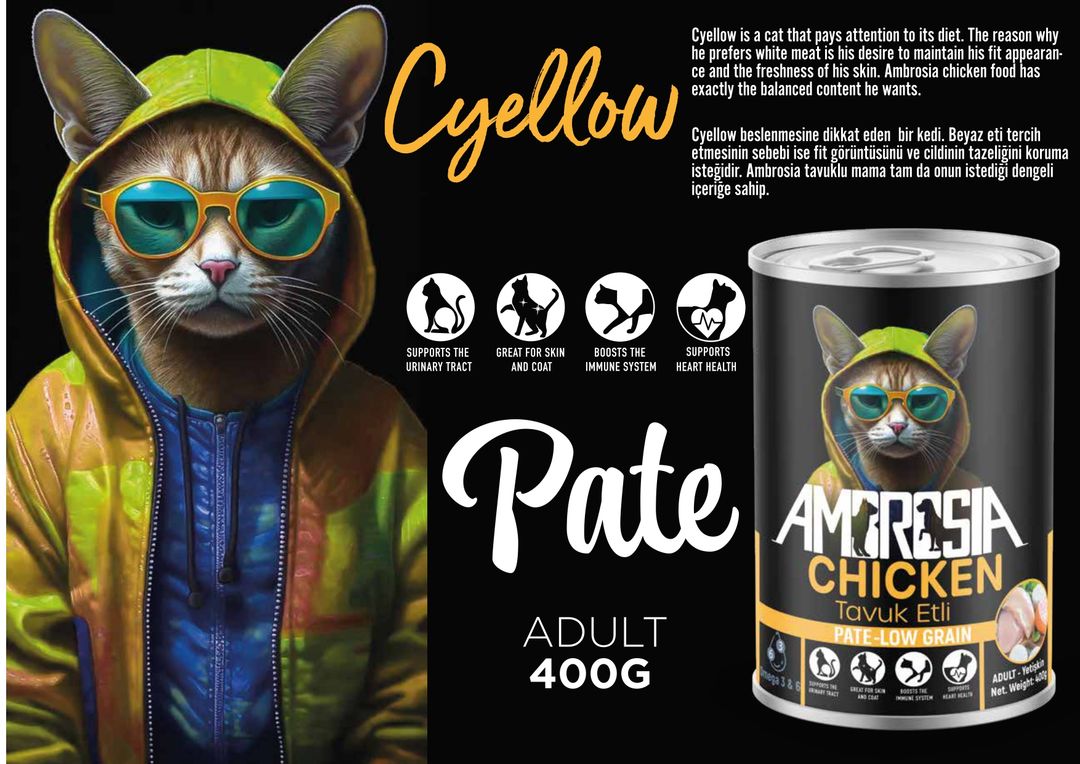 Ambrosa Adult Cat Chicken Pate - 400 g