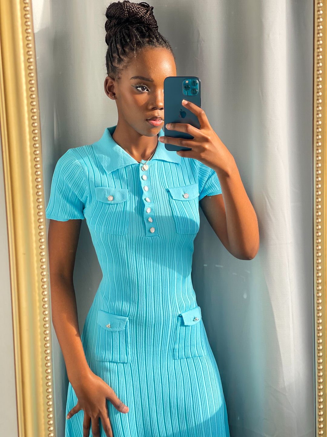 Turquoise chic dress