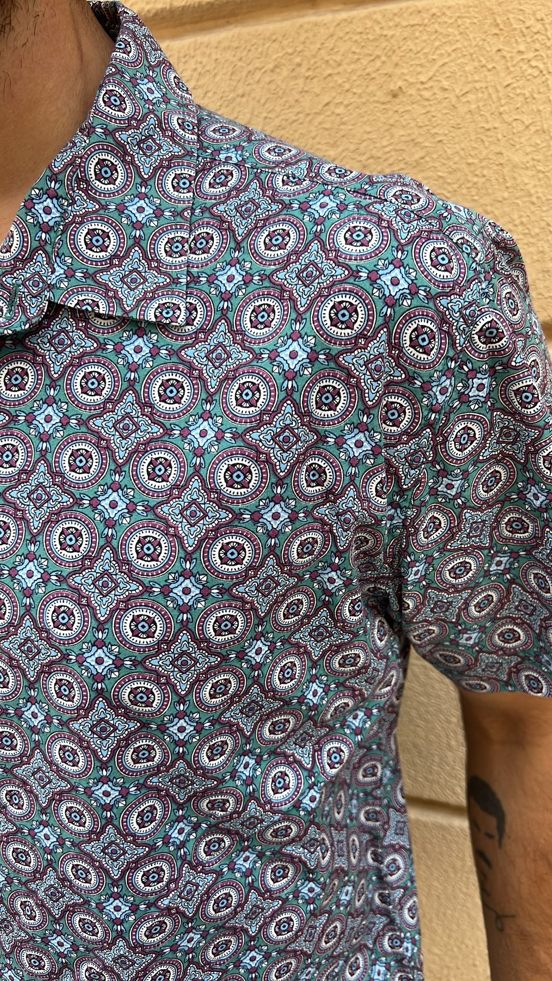 Retro Geometric Print Shirt