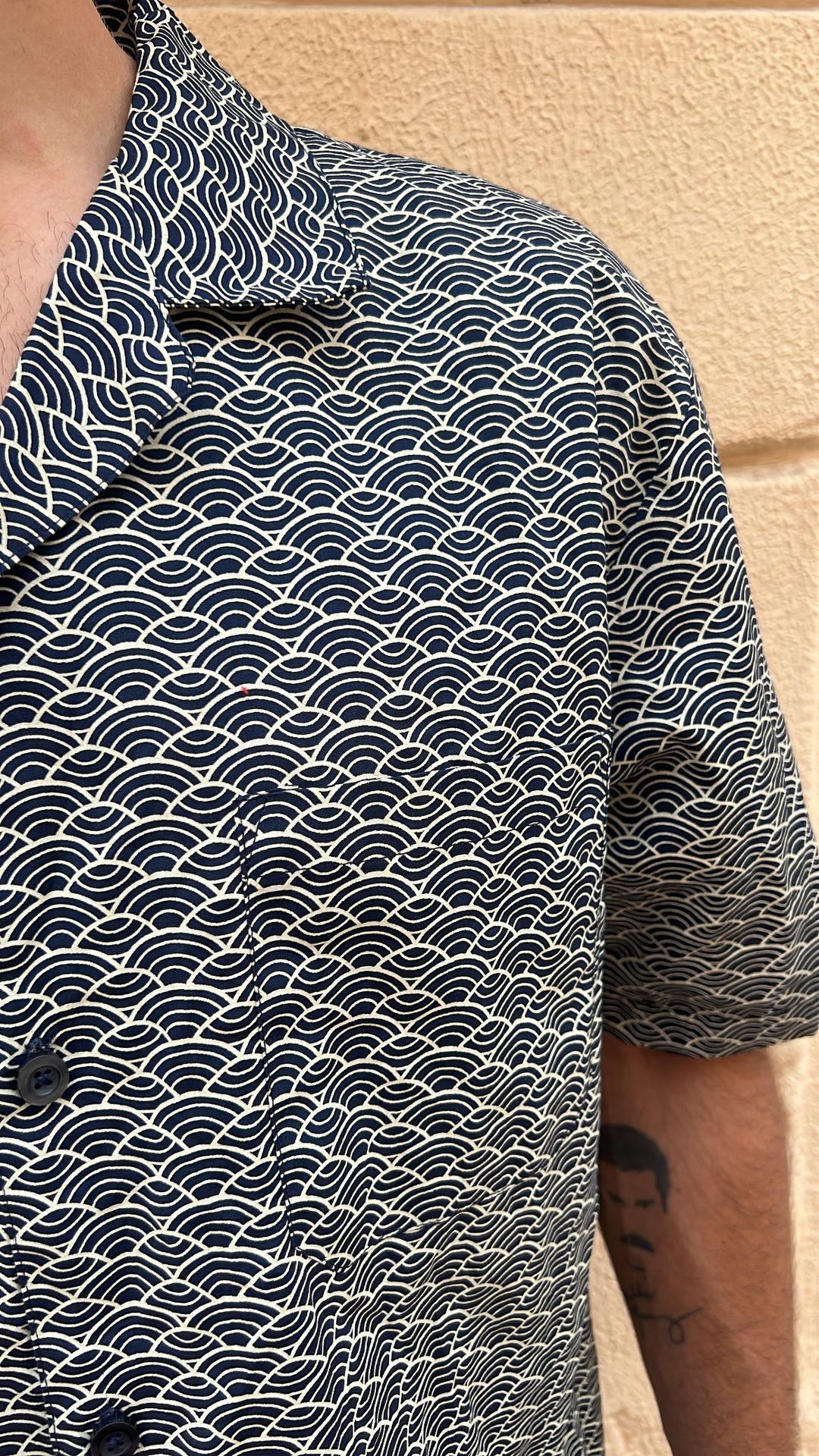 Japanese Wave Print Shirt