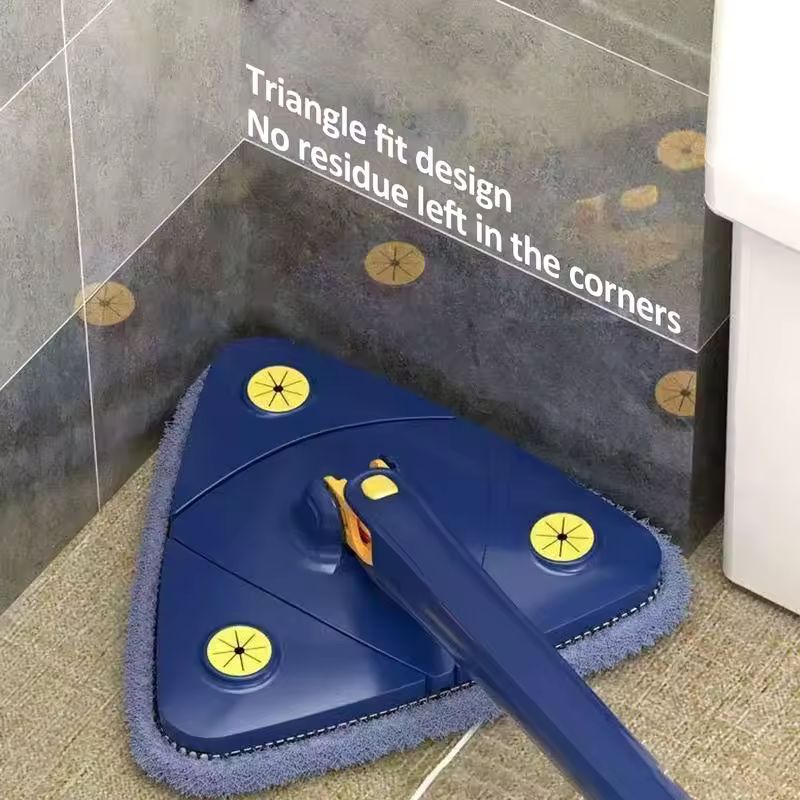 Telescopic Triangle Mop 360° Rotatable Spin Cleaning Mop Adjustable Squeeze Wet and Dry Ceiling Cleaning Home Window Floor Tools