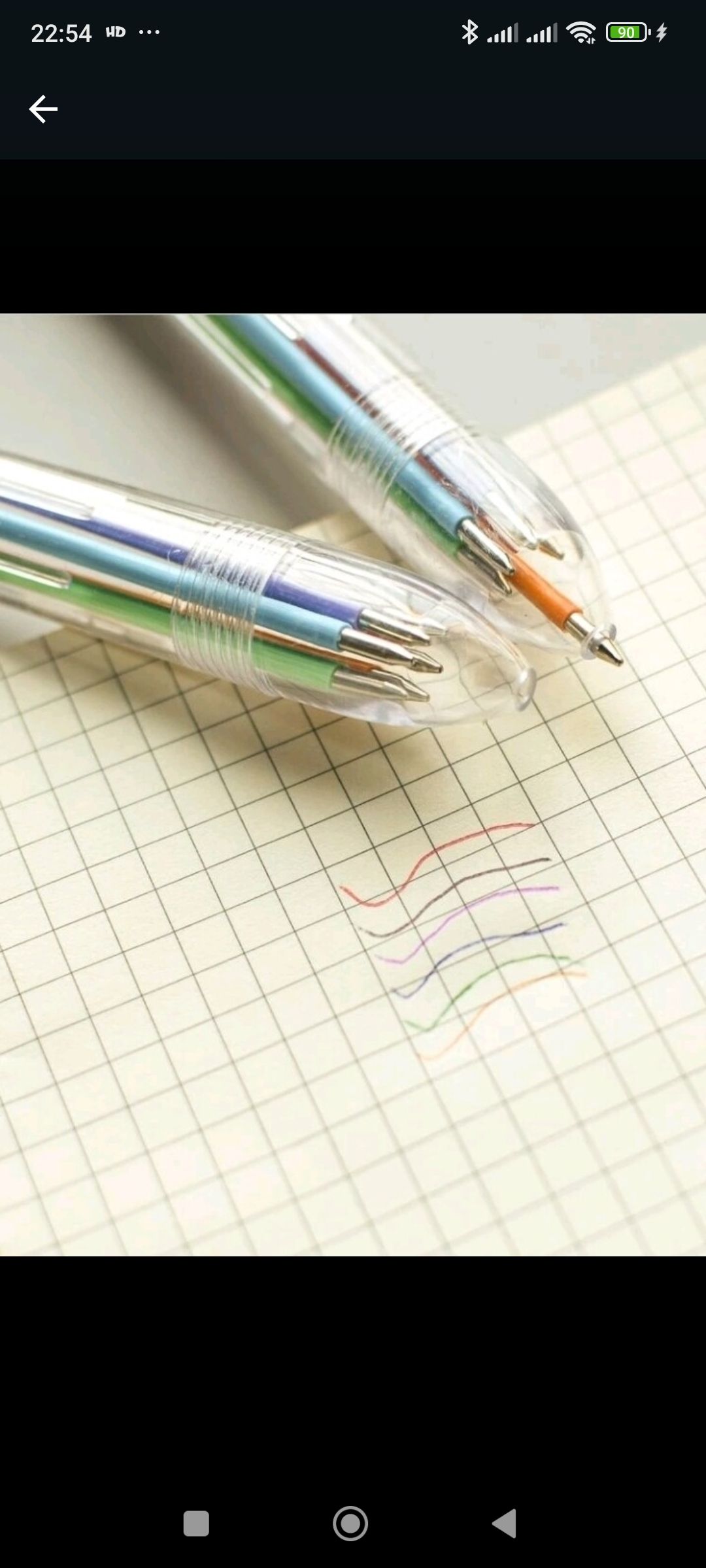 6 Colour Clear Ball Point Pen