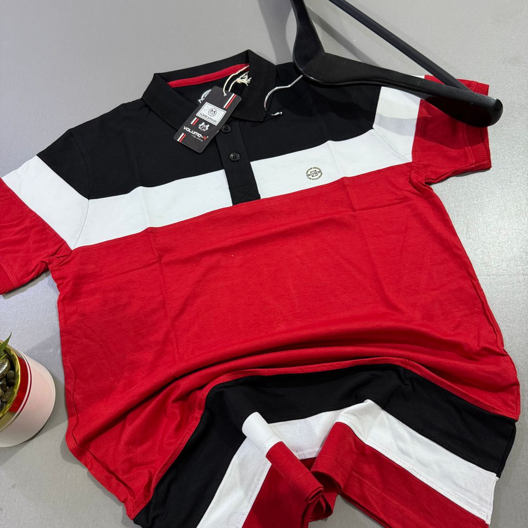 VOLUME-9 STRIPPED POLO- 06