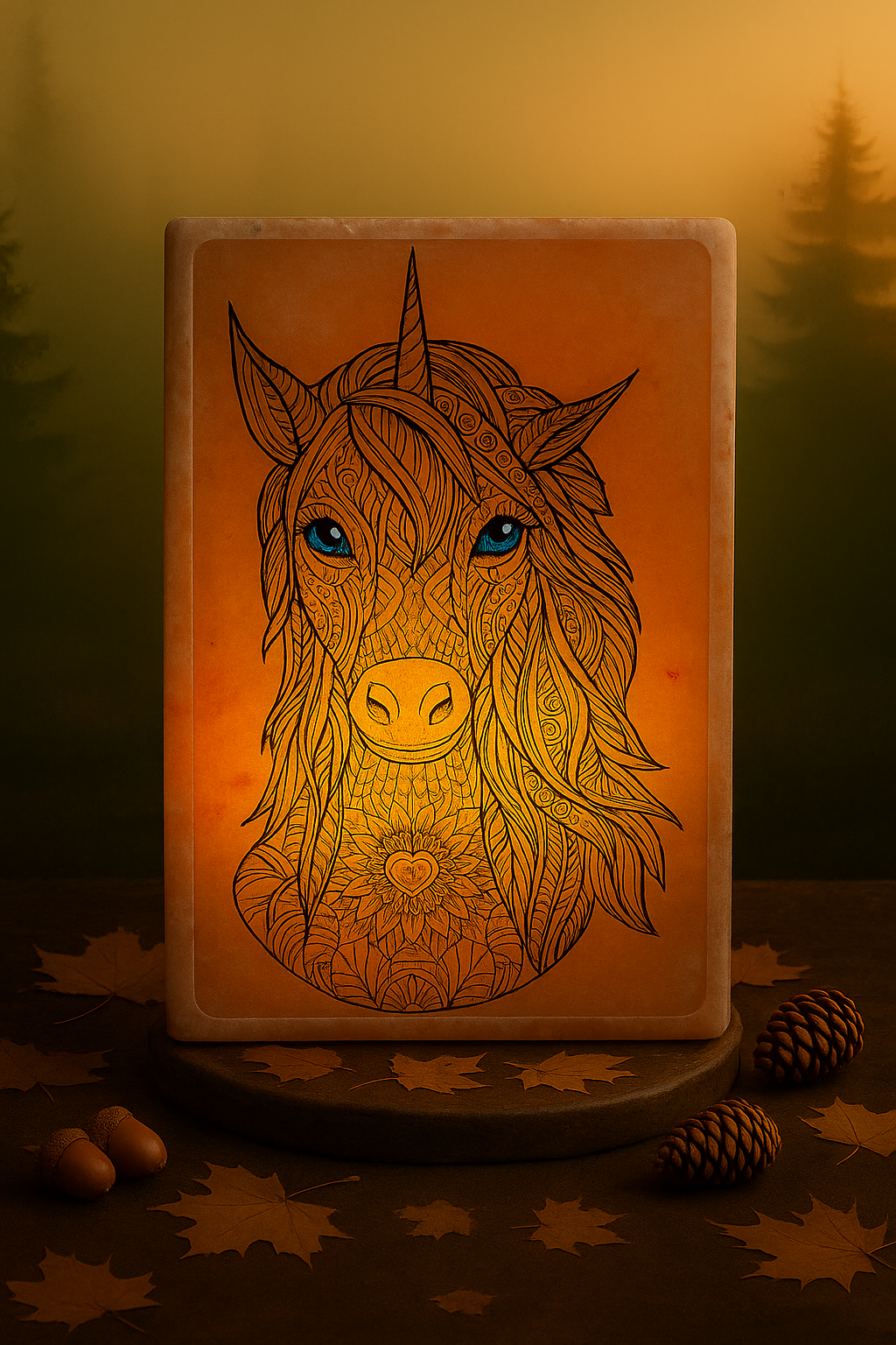 Starlit Guardian Himalayan Salt Art Lamp
