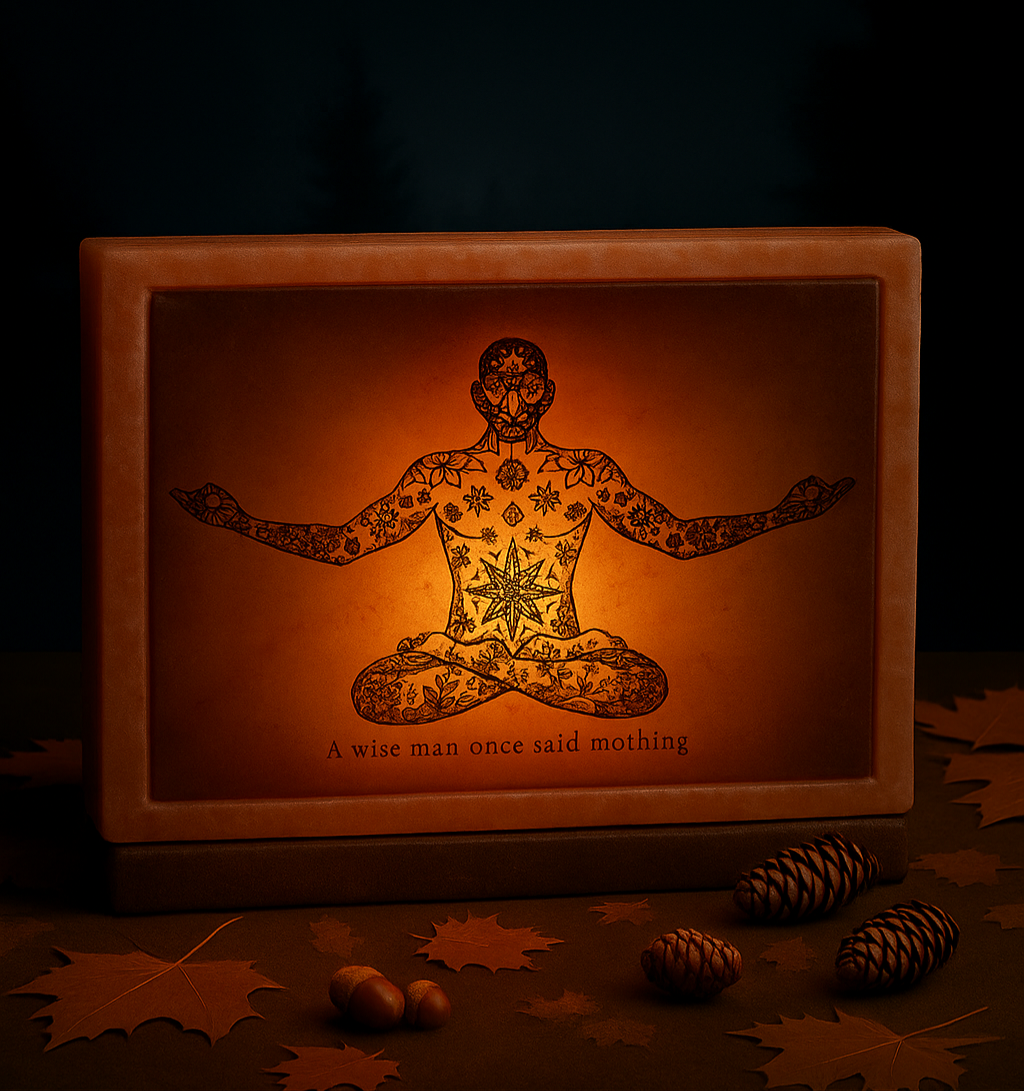 The Silent Sage Himalayan Salt Art Lamp