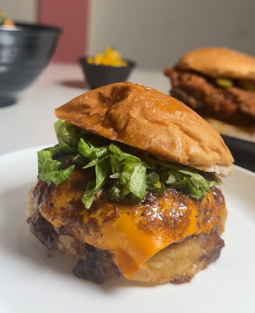 Beef Burger with Signature Meatball Sauce