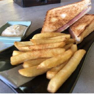 Grilled Ham & Cheese Toast