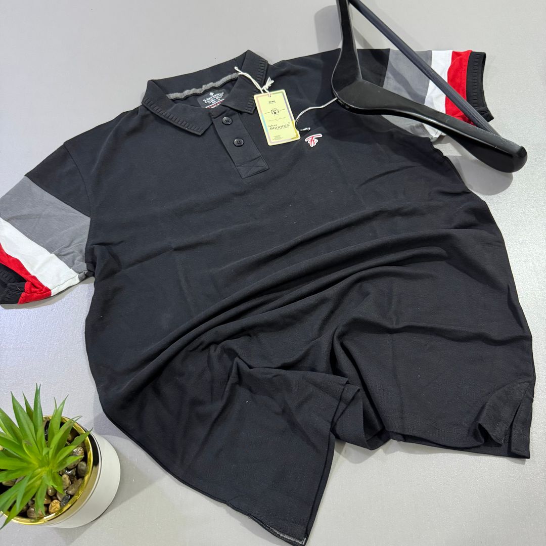 FOUR SQUARES POLO- BLACK