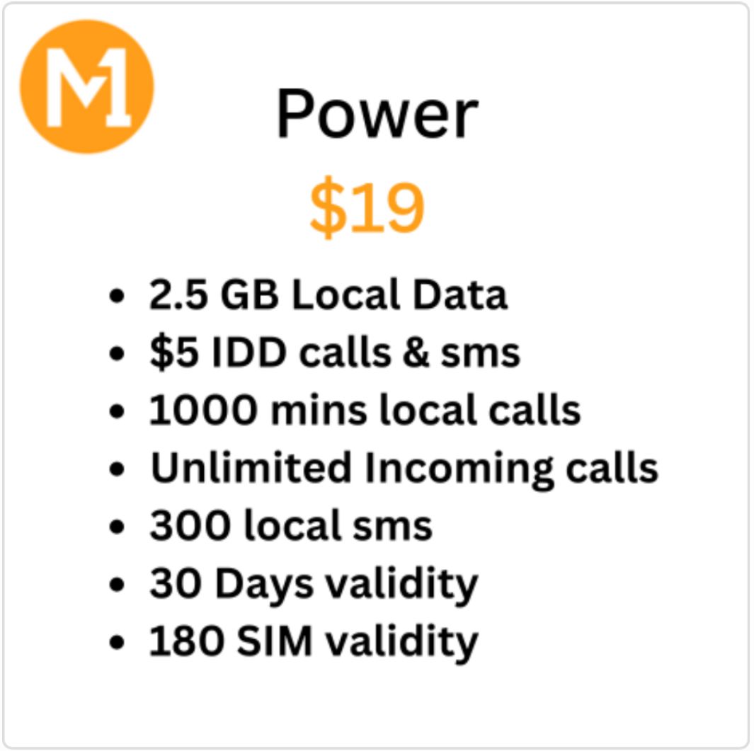 M1 Power $19 Top-up
