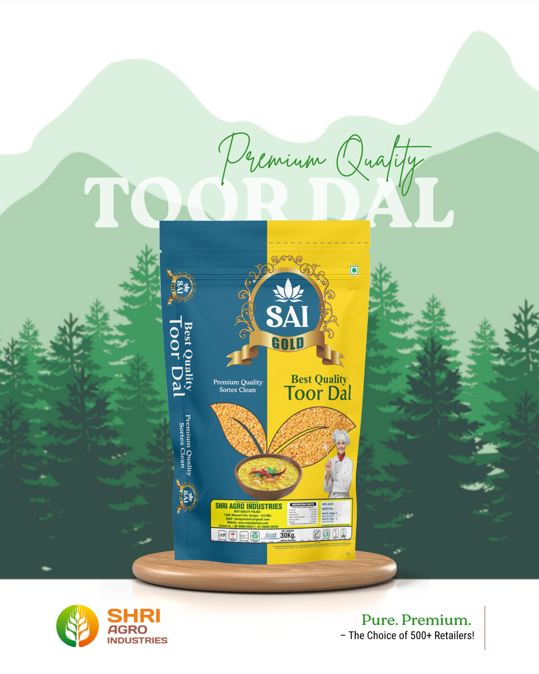 SG - Polished Toor Dal ( 2KG )