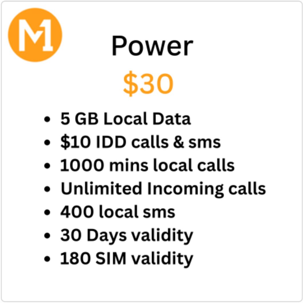 M1 Power $30 Top-up