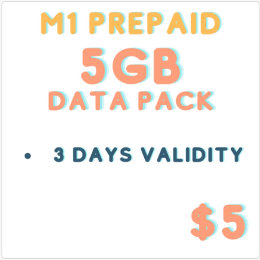 M1 $5 5GB 3-Day Data Pack