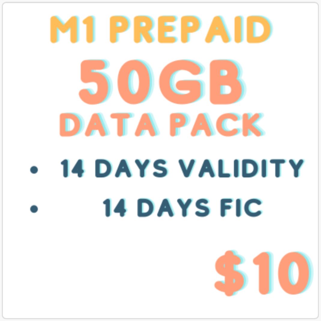 M1 $10 50GB 14-Day Data Pack