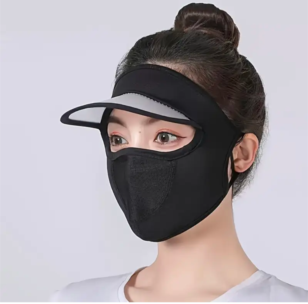 Women'S Breathable Sunscreen Mask with Brim - Lightweight, Washable Full Face Cover, Breathable & Portable.