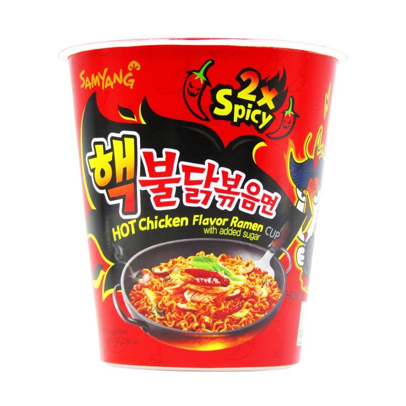 Ramen Hot Chicken 2x Spicy Cup 70g.