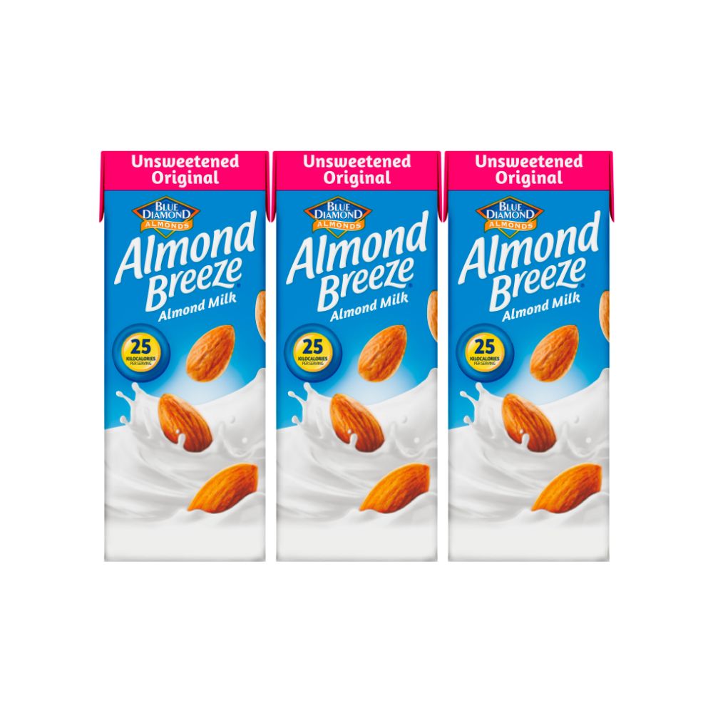 Blue Diamond Unsweetened Almond Milk 180ml x 3