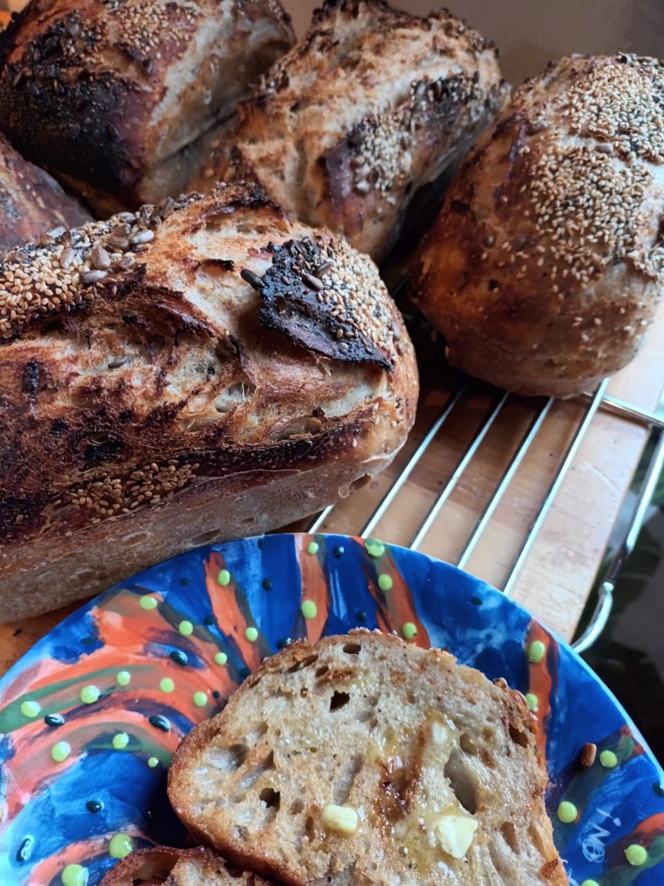 Kimchi sourdough bread
