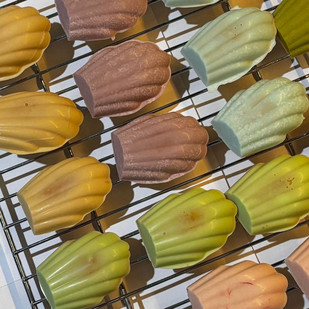 Thin Madeleine - White Choc Coating