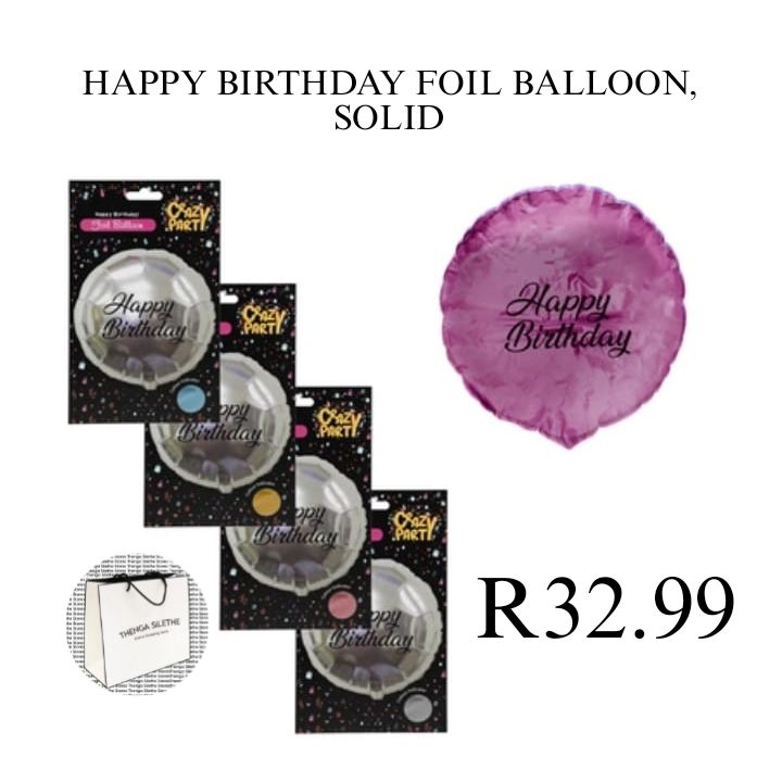 Happy birthday Foil Balloon Solid 