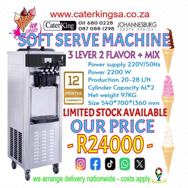 CATERKING SOFT SERVE MACHINE 2 FLAVOUR + MIX