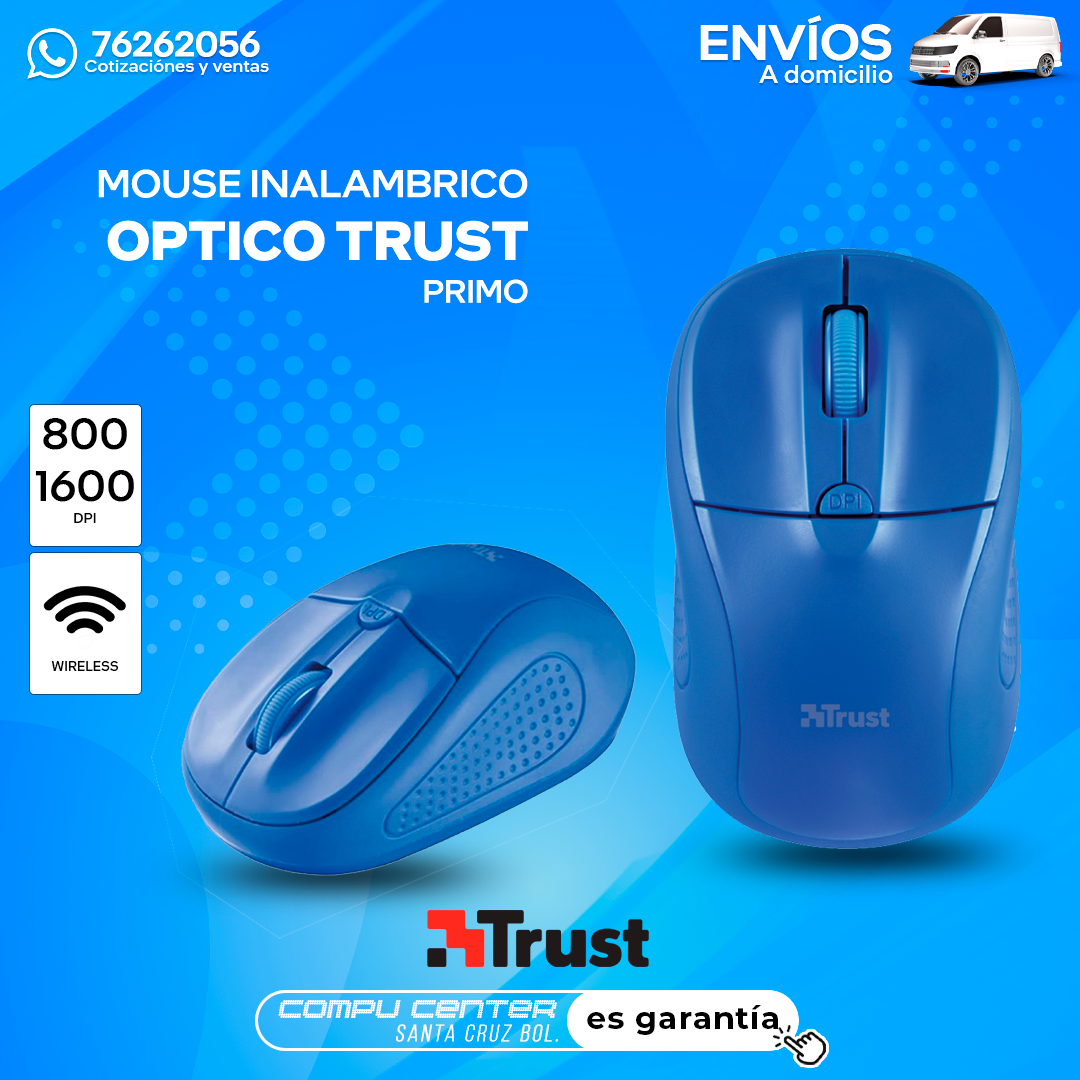 TRUST PRIMO / MOUSE INALAMBRICO / AZUL