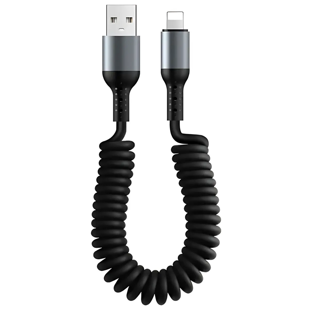 CABLE TIPO iOS EN ESPIRAL 35 - 180 CM