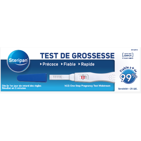 Steripan Test De Grossesse Précoce - Fiable - Rapide - Fiable à + de 99%