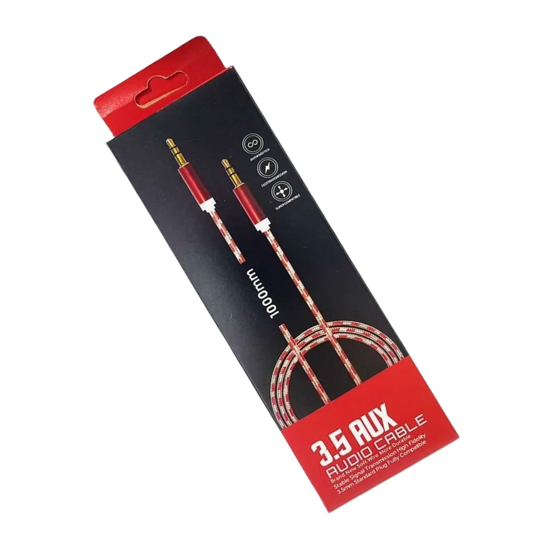 CABLE AUXILIAR AUDIO CABLE **1 MTR 3.5 AUX