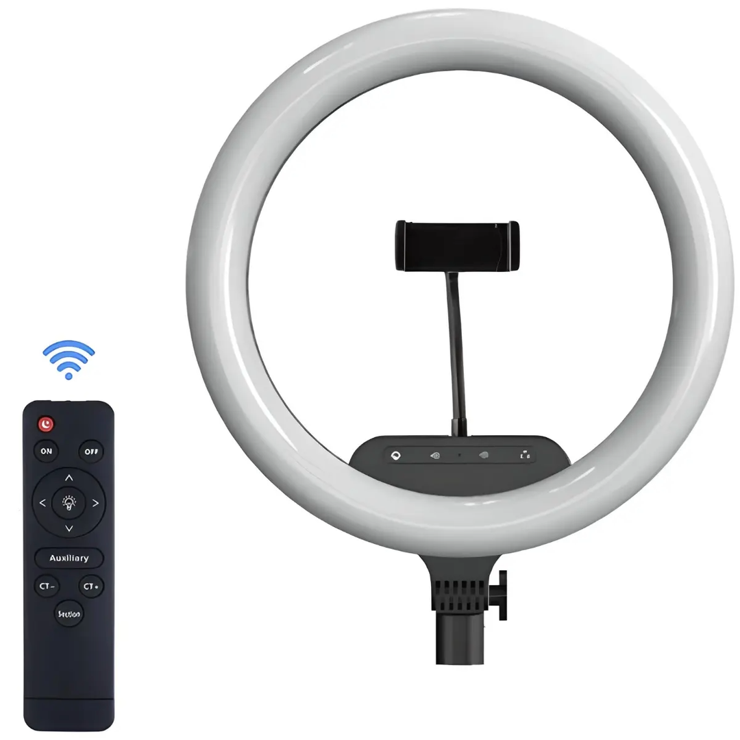 ARO DE LUZ 36CM CON CTRL/TECLA TACTIL/HOLDER