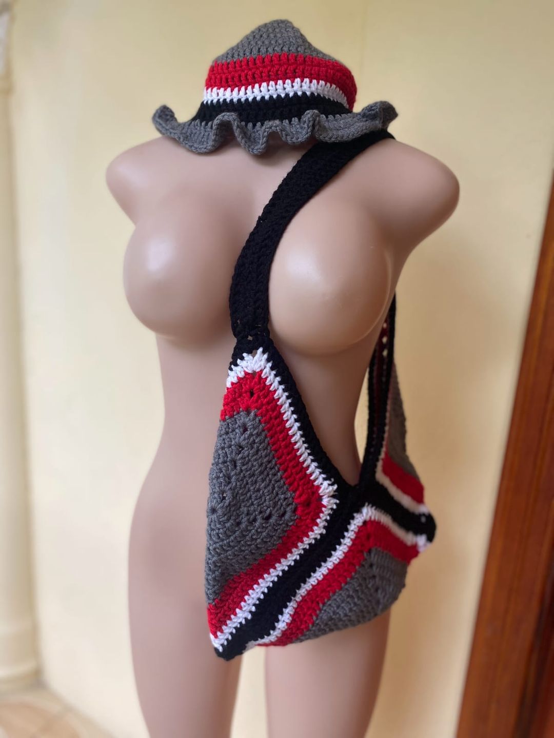 Grey Hat and bag set 