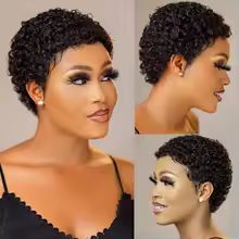 Short Kinky Curly Wigs 