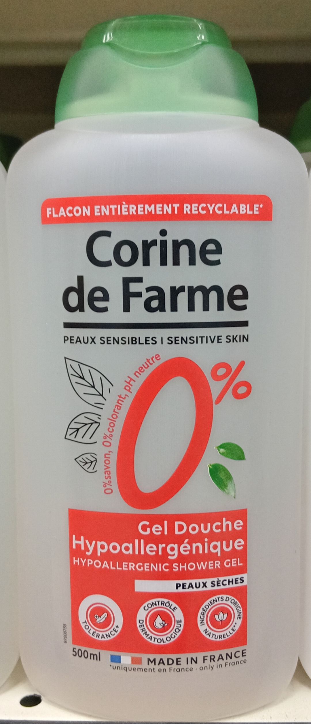 Corine De Farme Douche Gel Hypoal. 0% 500ml