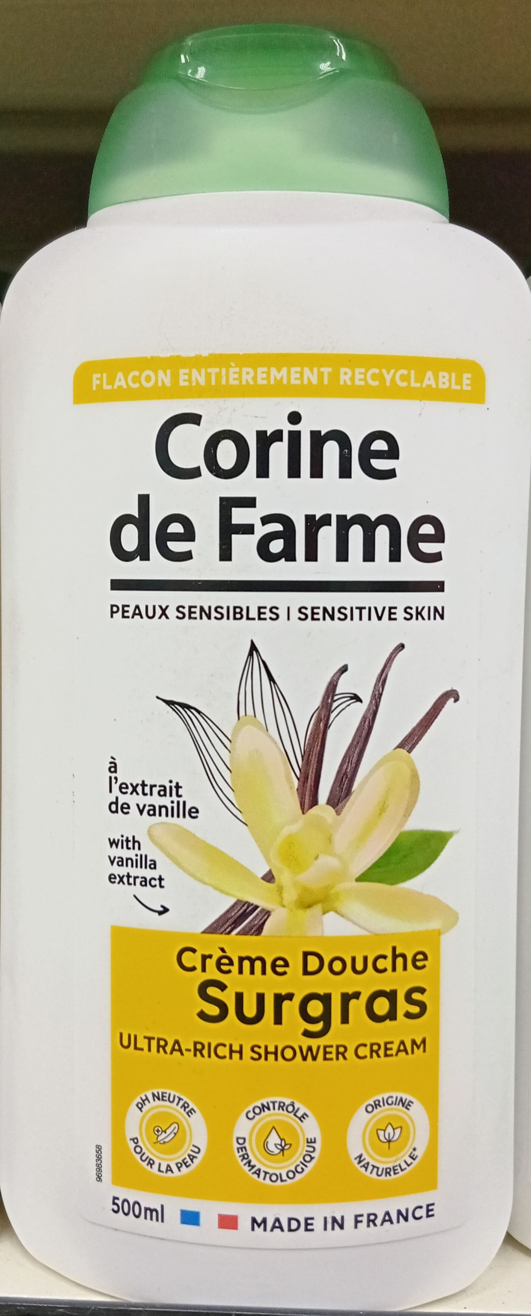 Corine De Farme Douche Cr. Vanille 500ml